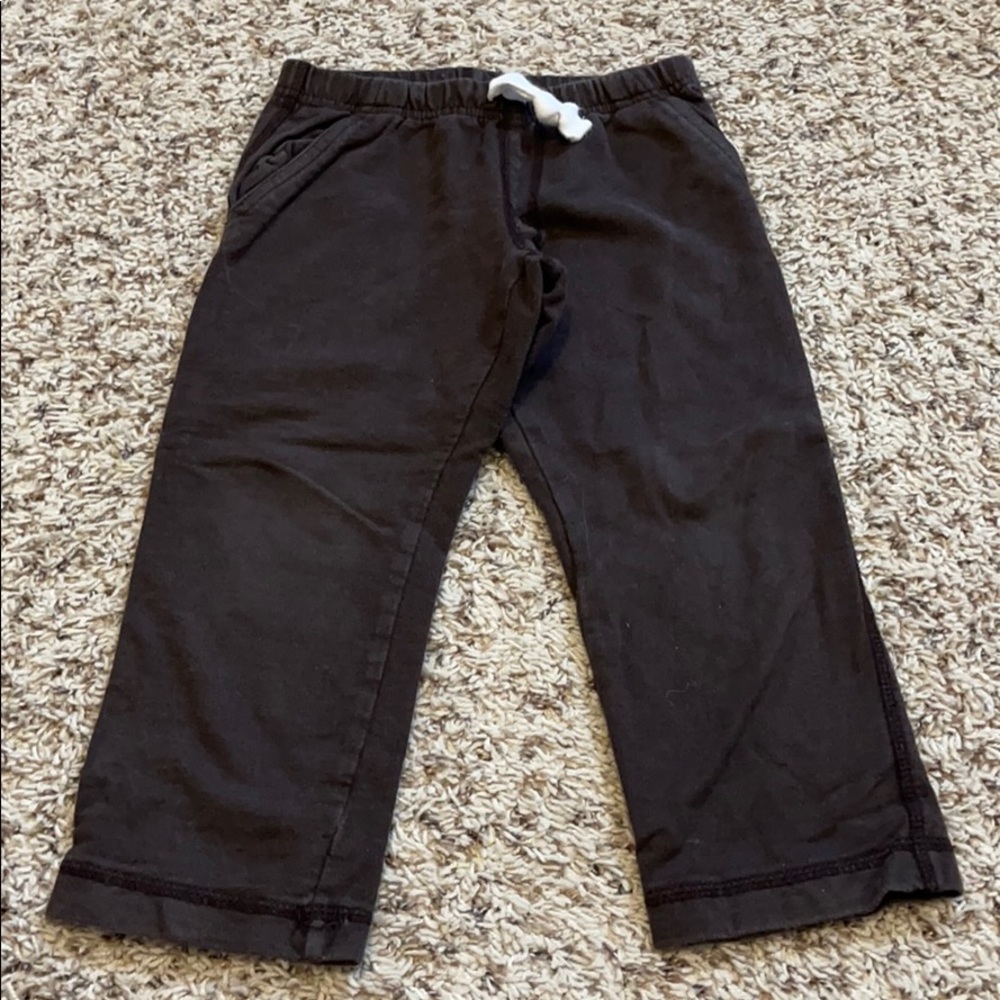 Brown elastic waist sweatpants